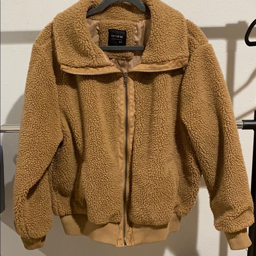 Cotton on oversized teddy jacket